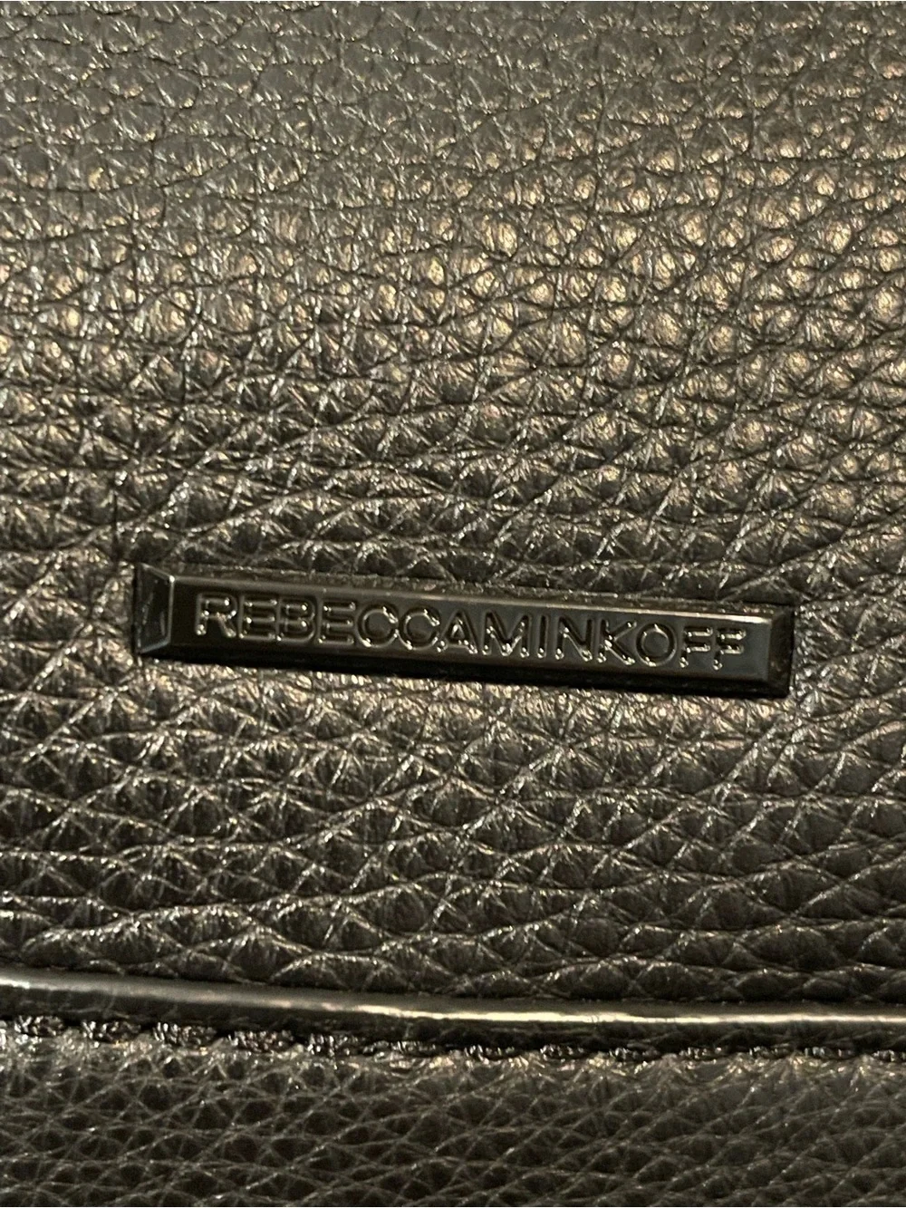 Rebecca Minkoff Moto 100% Genuine Pebbled Leather Backpack Bohemian in Black